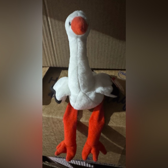 Ty Other - 1999 Ty Beanie Baby ‘Stilts’Plush Stork with Red and Black Accents